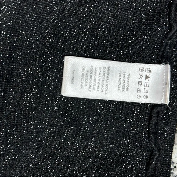 Sincerely Jules Dress Womens Small Black Metallic Knit Halter Bodycon - Picture 8 of 13